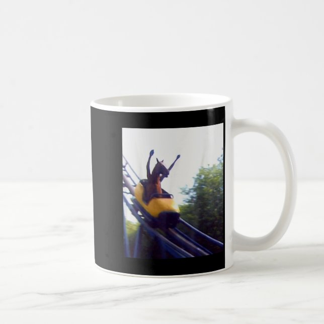 Wacky Horse Riding Roller Coaster Meme Internet Fu Coffee Mug (Right)
