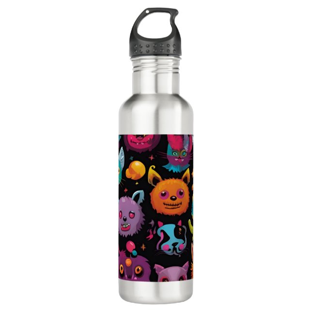 Wacky monster  stainless steel water bottle (Front)