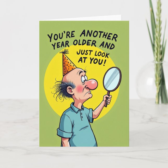 Wacky Old Man Birthday Card (Front)