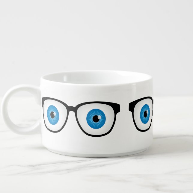 Wacky Optician Eyeglasses With Eyeballs Bowl (Right)