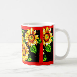 Wacky Over-lapping Sunflowers Coffee Mug