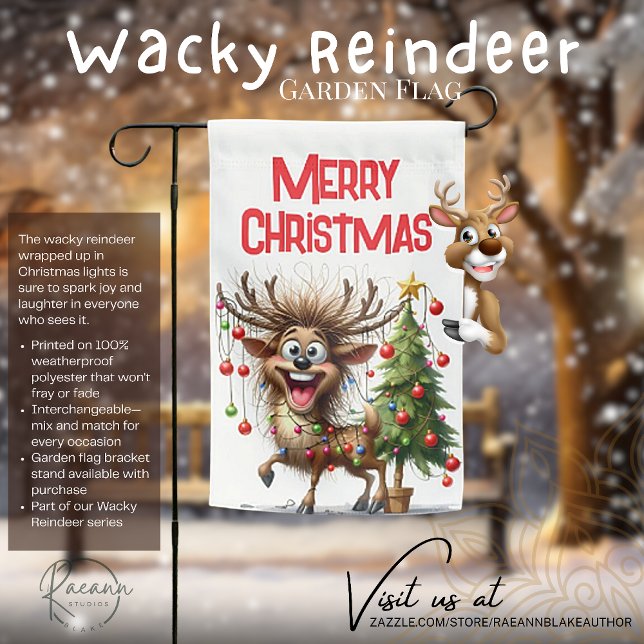 Wacky Reindeer Garden Flag (Creator Uploaded)
