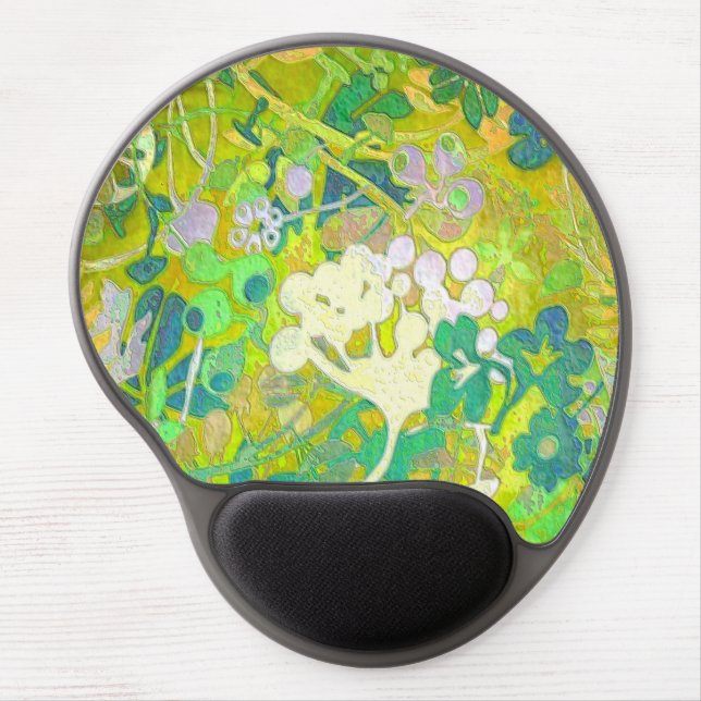 Wacky Retro Floral 2 Gel Mouse Pad (Front)
