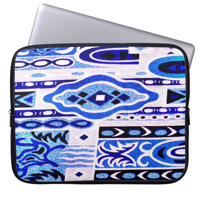 Wacky Retro Print Laptop Sleeve (Front)