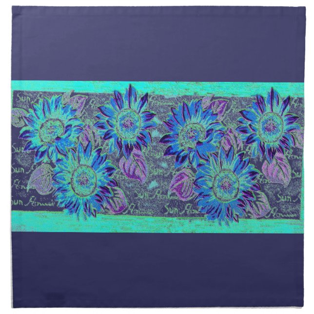 Wacky Sunflower Cloth Napkin (Front)