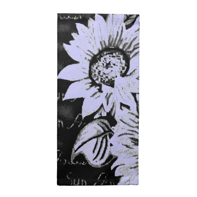 Wacky Sunflower Cloth Napkin (Half Fold)