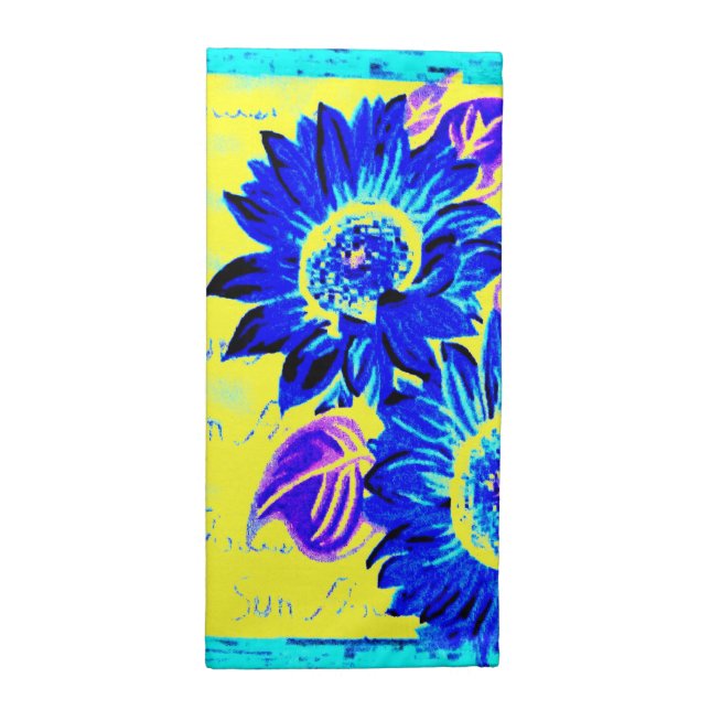 Wacky Sunflower Napkin (Half Fold)