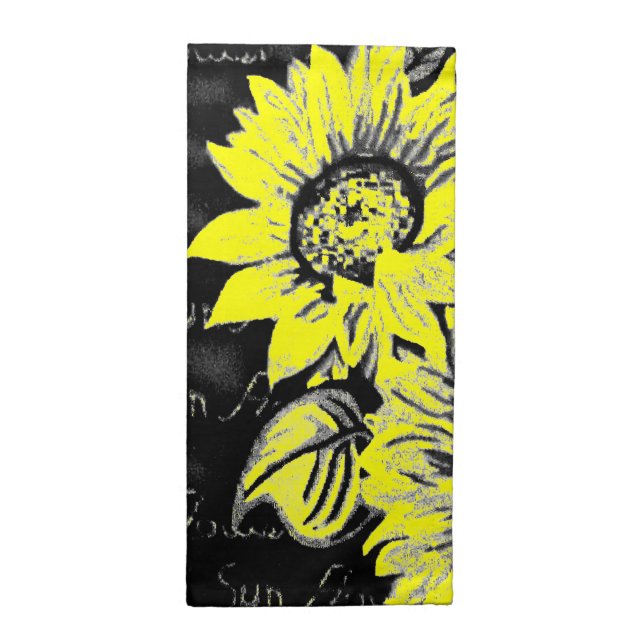 Wacky Sunflower Napkin (Half Fold)
