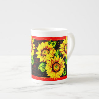 Wacky Sunflowers Bone China Mug