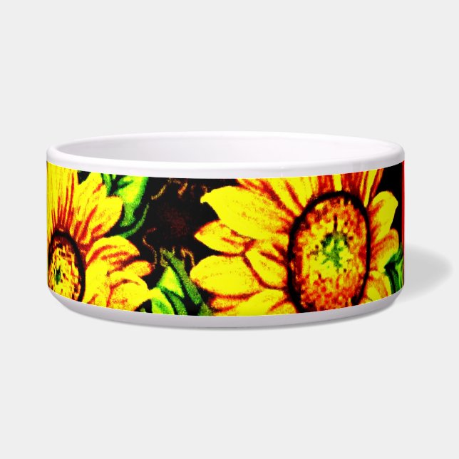 Wacky Sunflowers Bowl (Right)