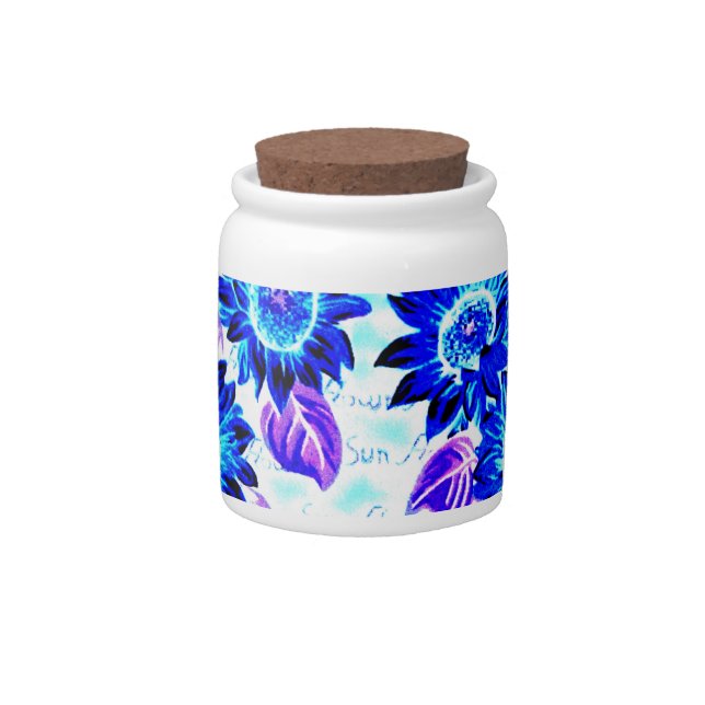 Wacky Sunflowers Candy Jar (Front)