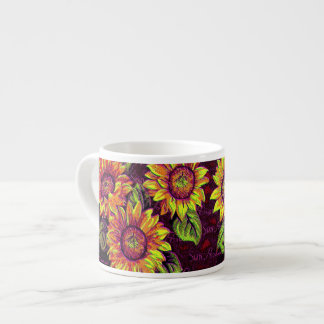 Wacky Sunflowers Espresso Cup