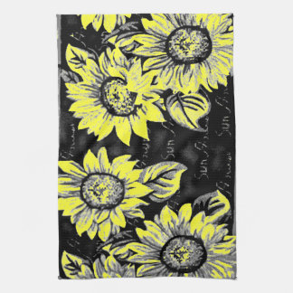 Wacky Sunflowers Kitchen Towel