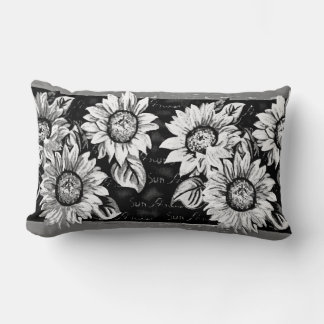 Wacky Sunflowers Lumbar Pillow