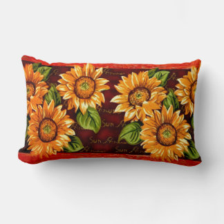 Wacky Sunflowers Lumbar Pillow