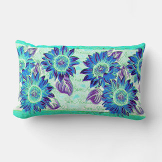 Wacky Sunflowers Lumbar Pillow