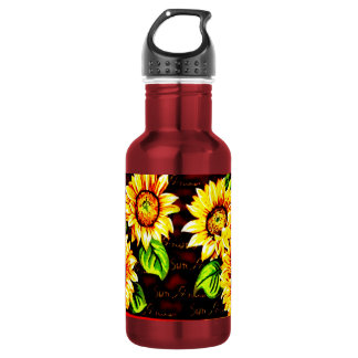Wacky Sunflowers Stainless Steel Water Bottle
