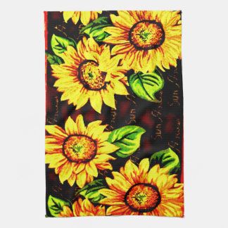 Wacky Sunflowers Towel
