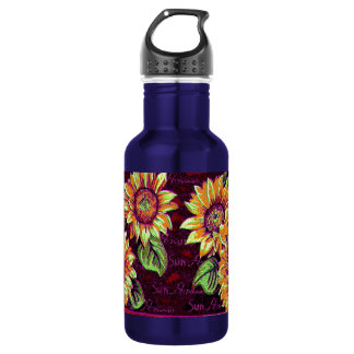 Wacky Sunflowers Water Bottle