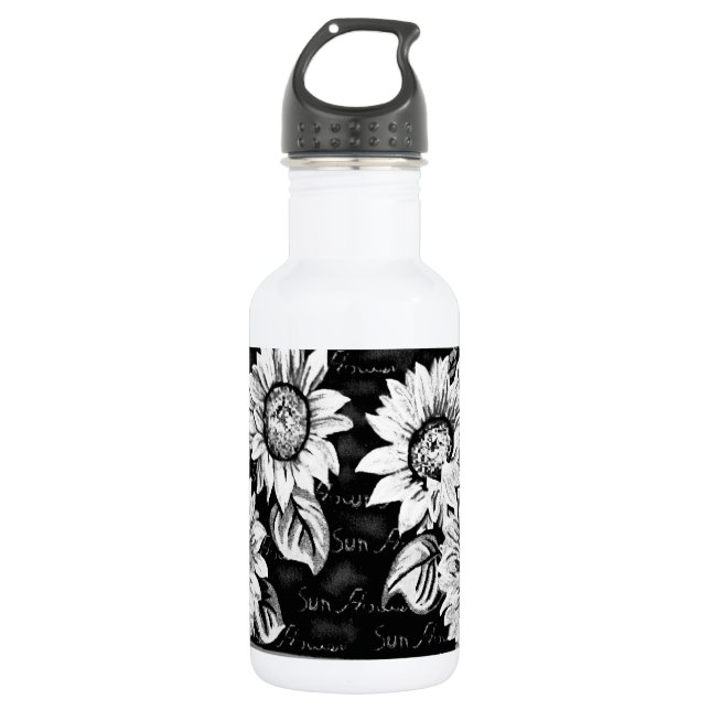 Wacky Sunflowers Water Bottle (Front)