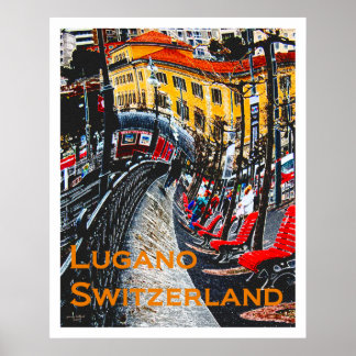 Wacky Travel Posters - Lugano Switzerland