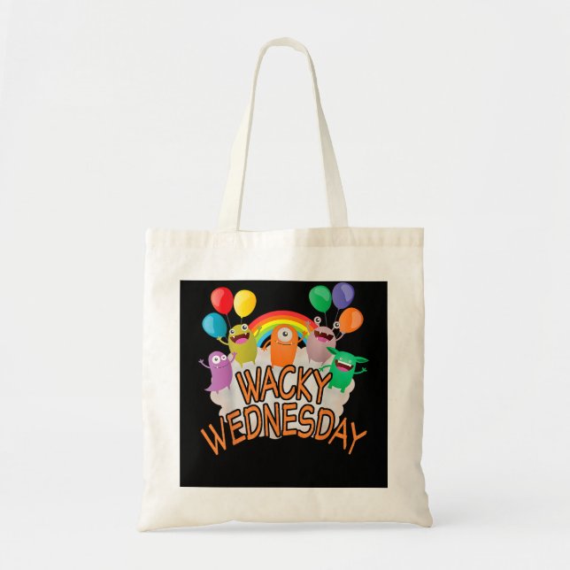 WACKY WEDNESDAY Shirt. Clothes for mismatch day T- Tote Bag (Front)