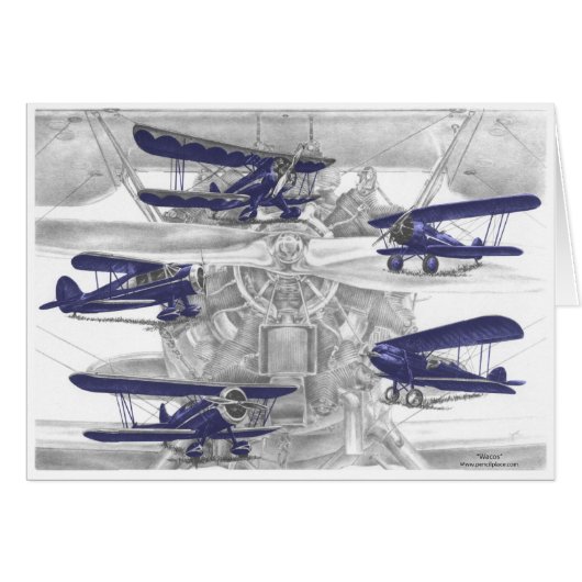 Waco Biplane Cards (Front Horizontal)