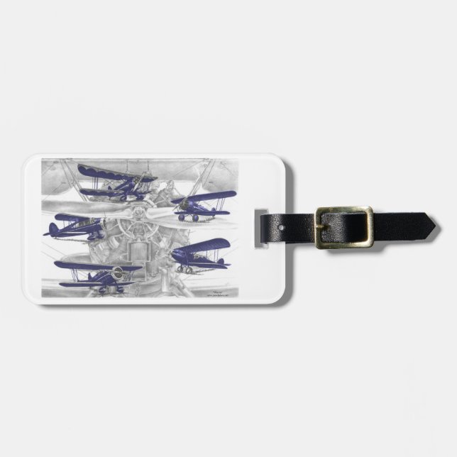 Waco Biplane Luggage Tag (Front Horizontal)