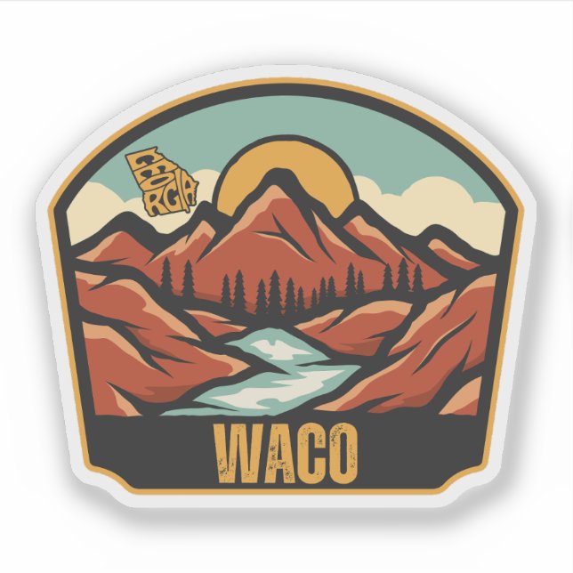 Waco, Georgia Sticker (Front)