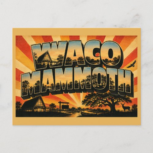 Waco Mammoth National Monument Dig Shelter River Postcard
