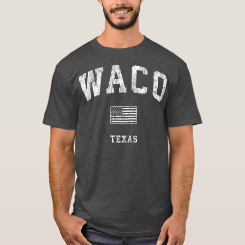 Waco Texas TX  Vintage American Flag T_Shirt