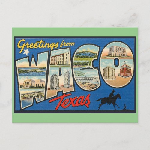 Waco Texas  Vintage Travel Postcard