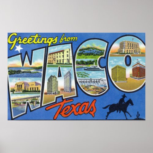 Waco TexasLarge Letter ScenesWaco TX 2 Poster