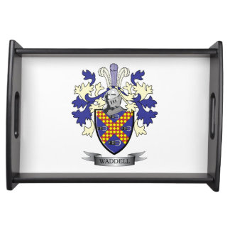 Waddell Family Crest Coat of Arms Serving Tray