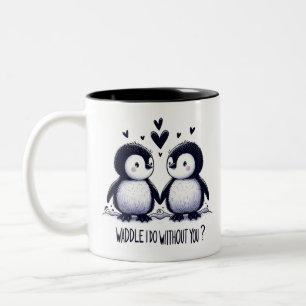 Waddle I Do Without You? Penguin Two-Tone Coffee Mug