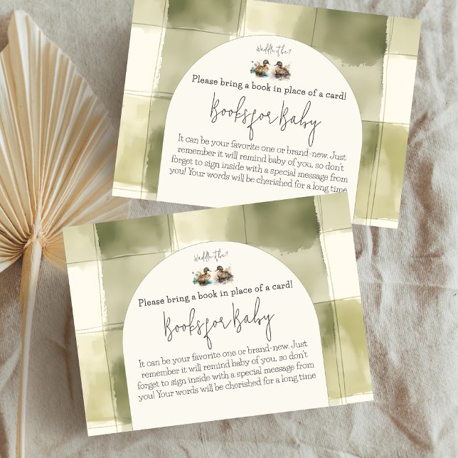 Waddle It Be Duck Gender Reveal Books for Baby Enclosure Card (Creator Uploaded)