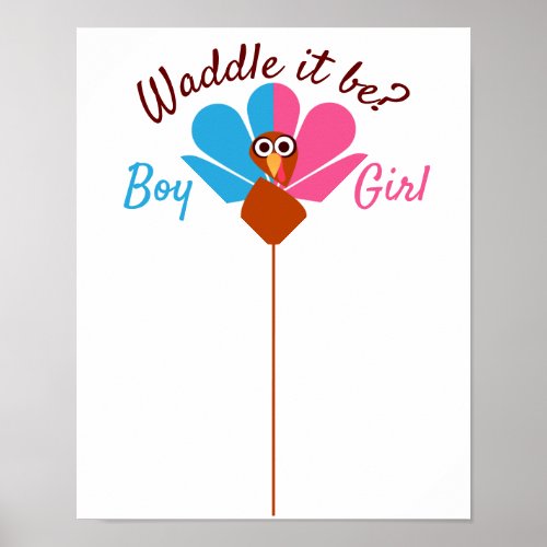Waddle It Be Gender Reveal Voting Poster