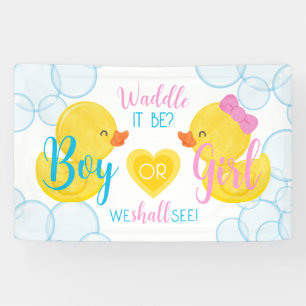 Waddle It Be? Rubber Duck Gender Reveal Party Banner