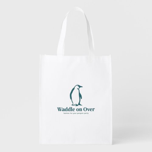 Waddle On Over Adorable Penguin Grocery Bag