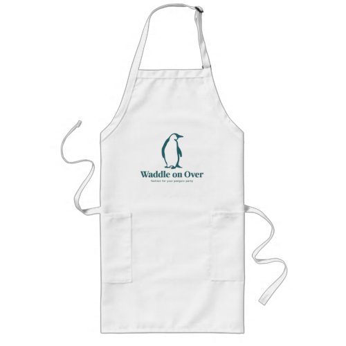 Waddle On Over Adorable Penguin Long Apron