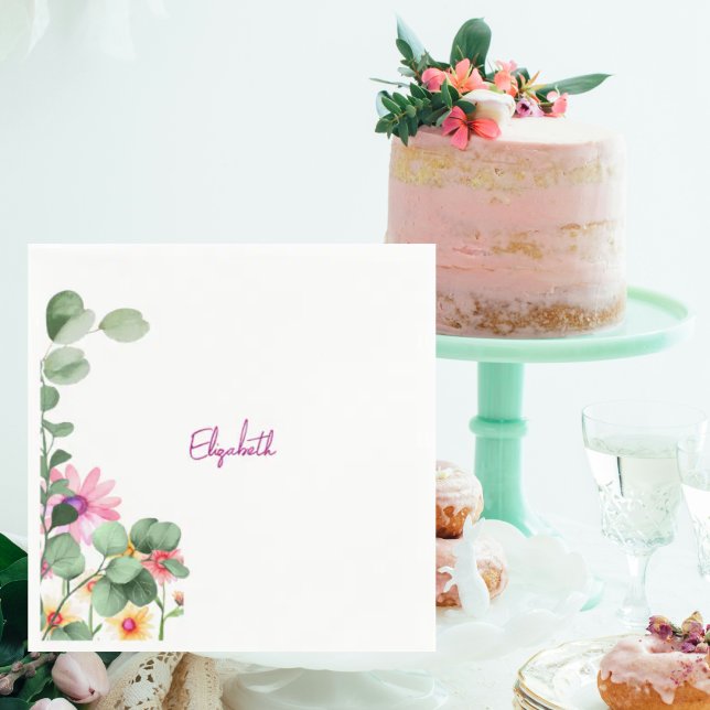 Waddle then Swaddle Pink Baby Shower Napkins (Creator Uploaded)