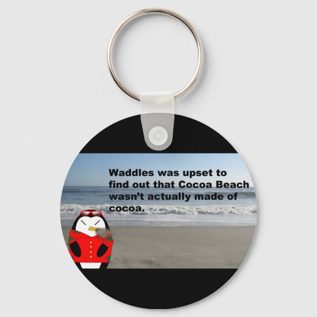 Waddles at Cocoa Beach Key Ring (Front)