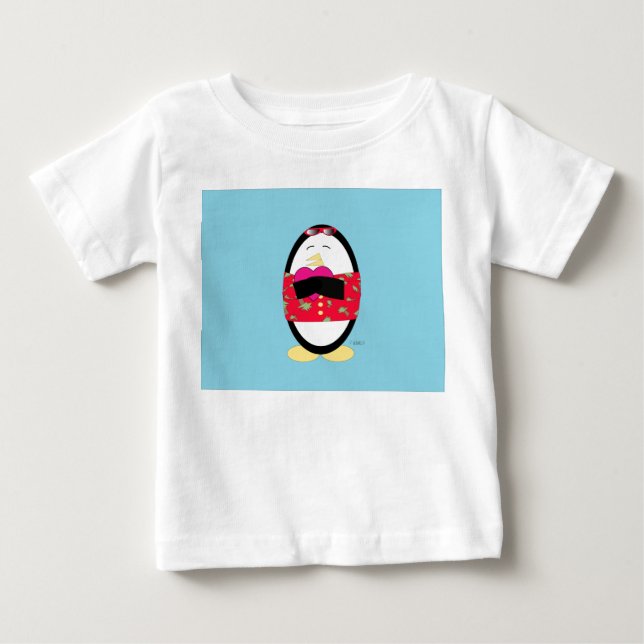 Waddles Shares the Love Baby T-Shirt (Front)