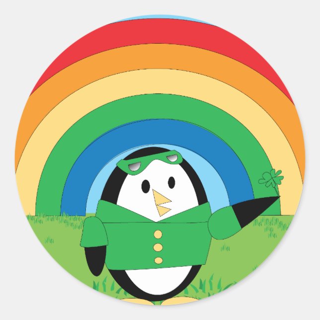 Waddles St. Patrick's Day Sticker (Front)
