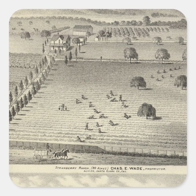 Wade ranch, Weller residence Square Sticker (Front)