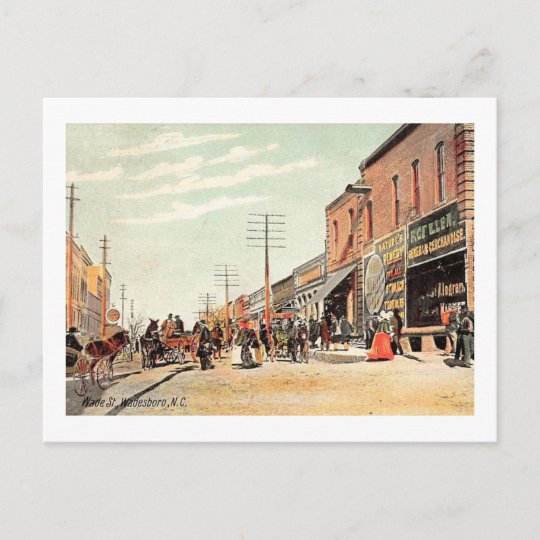 Wade St., Wadesboro, North Carolina Vintage Postcard