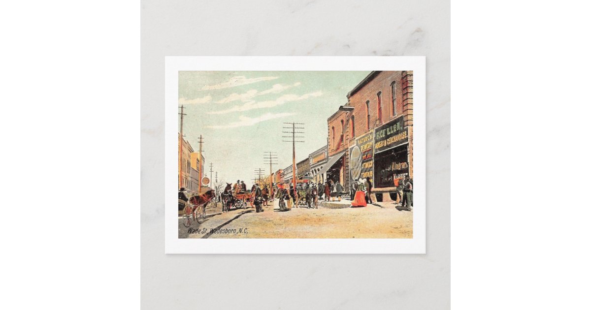 Wade St., Wadesboro, North Carolina Vintage Postcard Zazzle