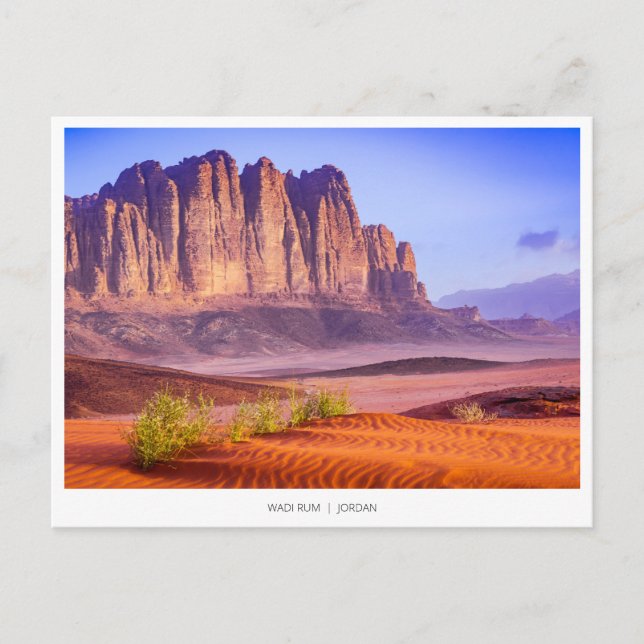 Wadi Rum desert in Jordan, Holiday Postcard (Front)