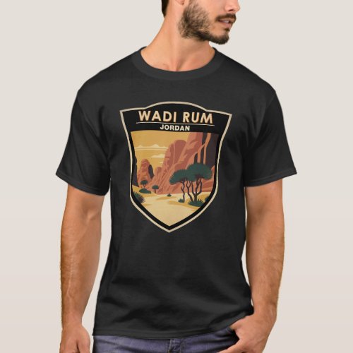 Wadi Rum Jordan Travel Art Vintage T_Shirt