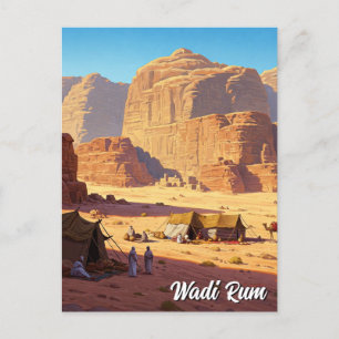 Wadi Rum Jordan Travel Postcard